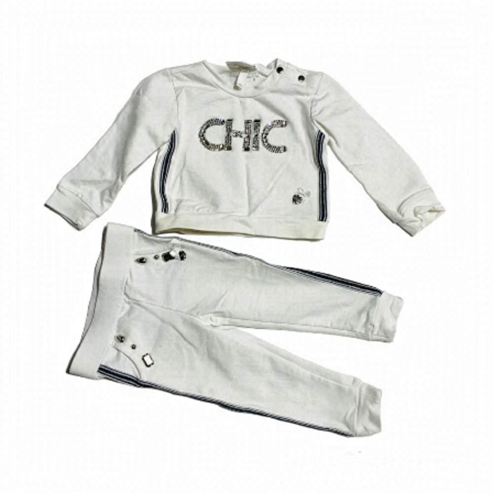 LE Chic baby‎ girls 0-3M matching sweatsuit